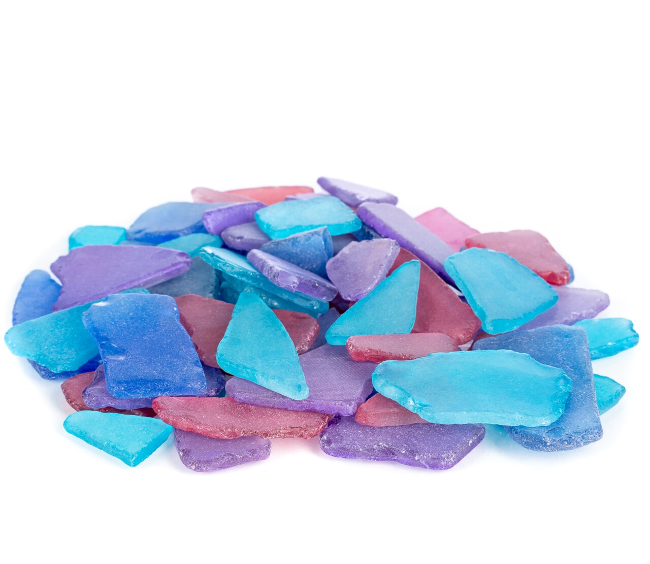 Sea Glass 11 Ounces Blue, Red & Purple Mix Sea Glass - Bulk Seaglass Pieces  for Beach Decor & Crafts